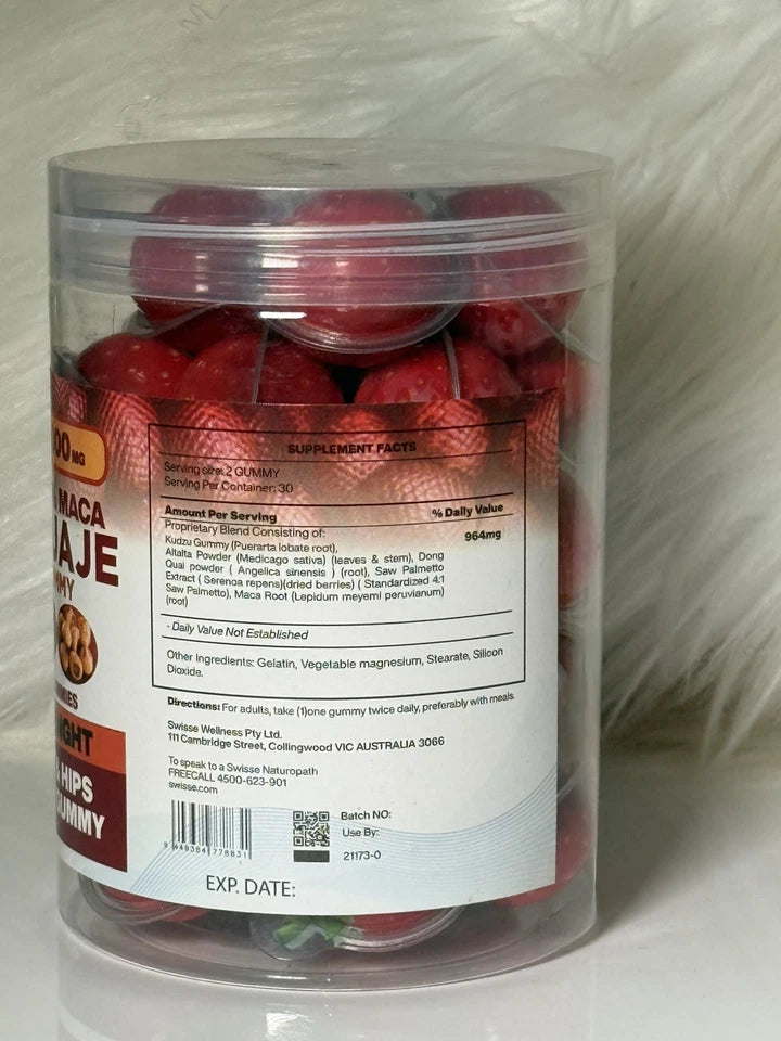 AGUAJE 100% MACA GUMMY , MAX STRENGTH